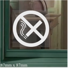 6 x No Smoking-WINDOW Stickers-Logo Only-Self Adhesive Warning Signs-Health and Safety-Home,Office,Premises,Factory 